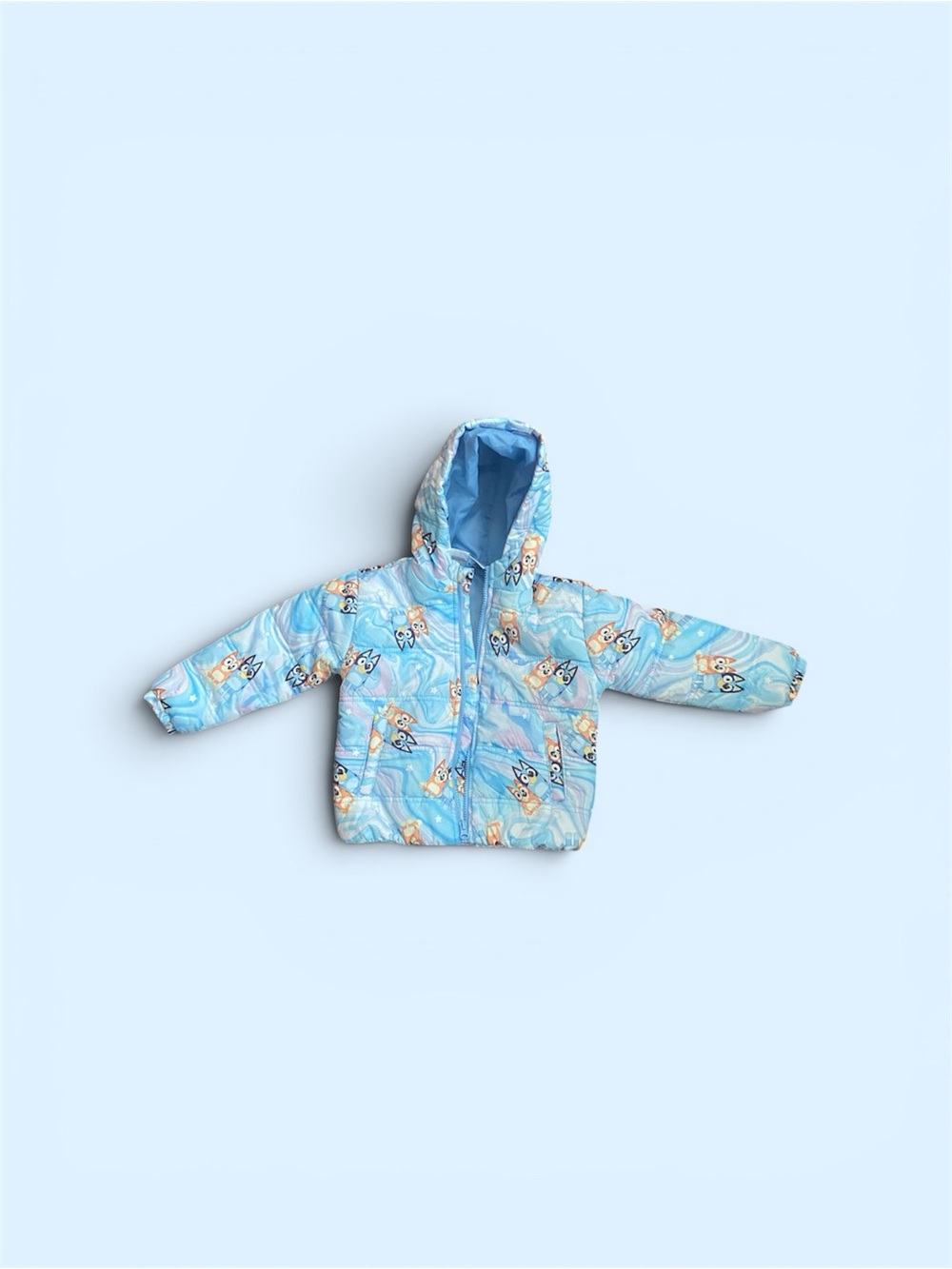 Toddler 3T Bluey Bingo puffer coat Nwt